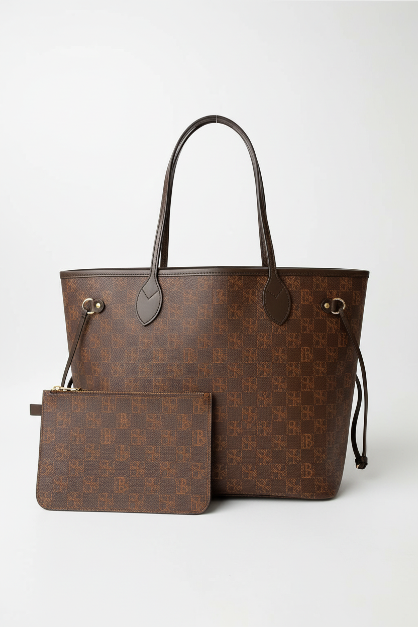 Lo& vu E& Monogram Leather Bag